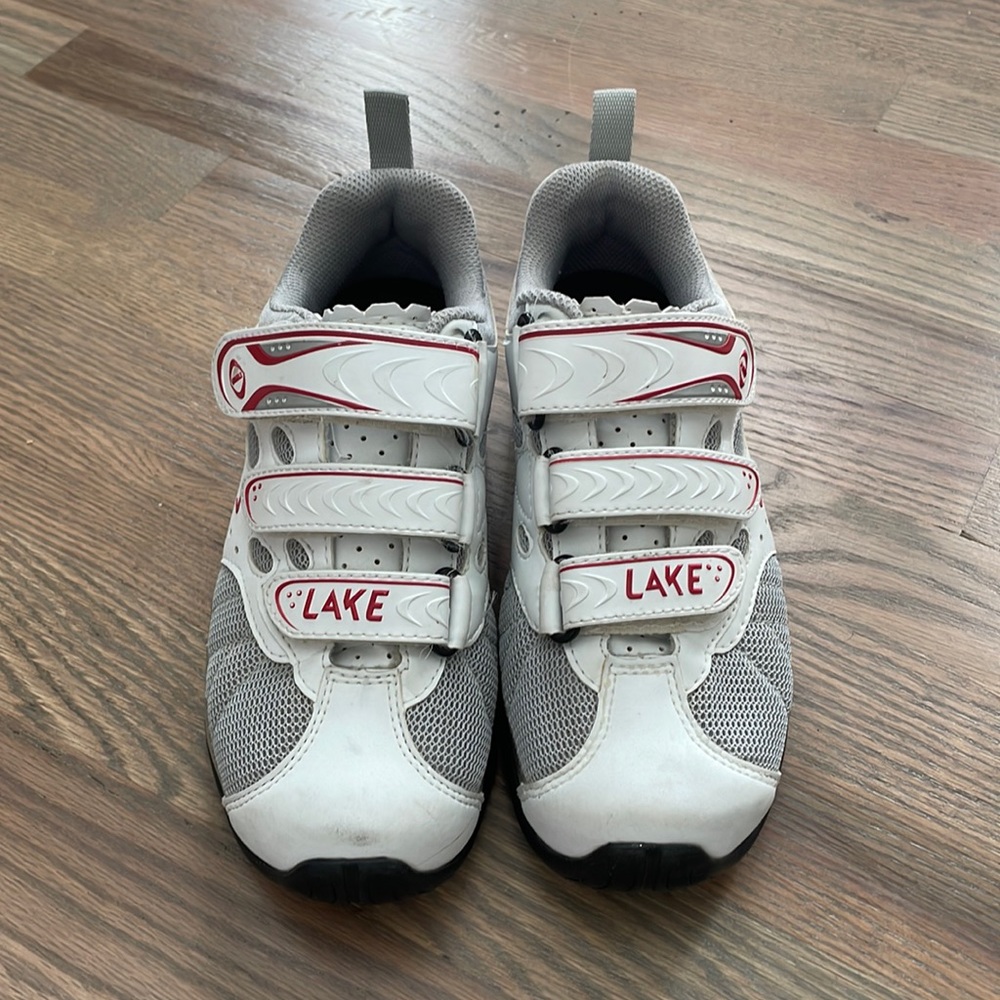 Lake Women's Performance Athletic Shoes - White and Red